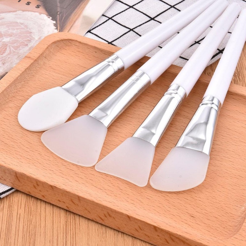Beauty Makeup Store - 4Pcs/set White Makeup Silicone Facial Mask