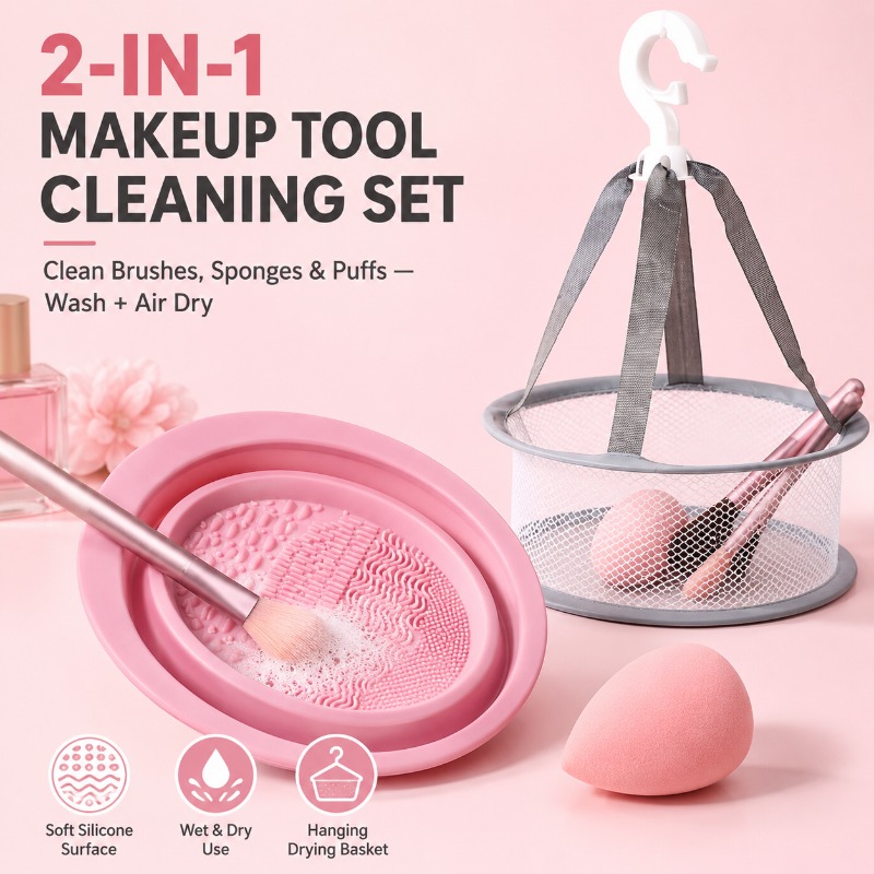 2-in-1 Silicone Makeup Brush C - Beauty Makeup Brushes 评论和价格