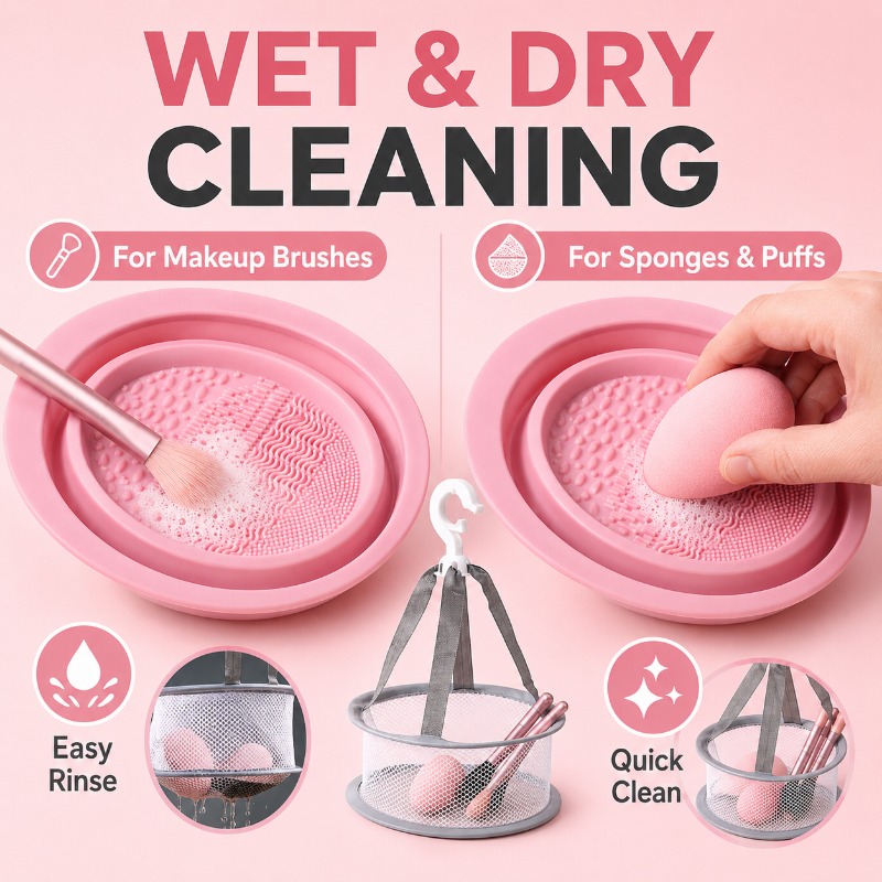 2-in-1 Silicone Makeup Brush C - Beauty Makeup Brushes 评论和价格