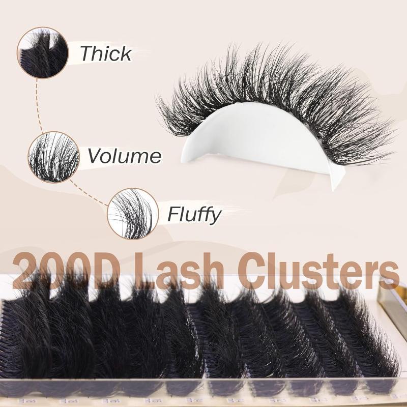 New Fluffy Thick Lash Clusters - Eyelash Extension 评论和价格