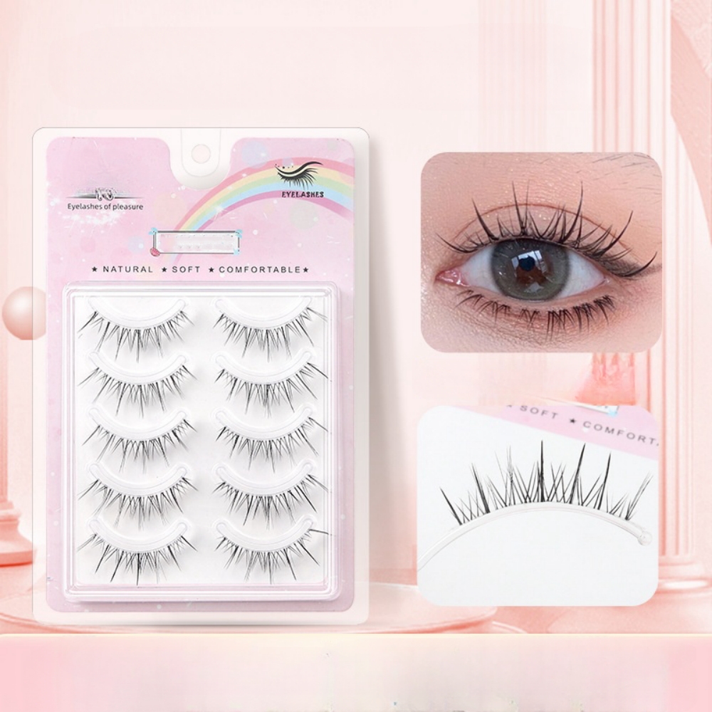 5 Pairs Transparent Stem Wavy  - Beauty Makeup Look 评论和价格