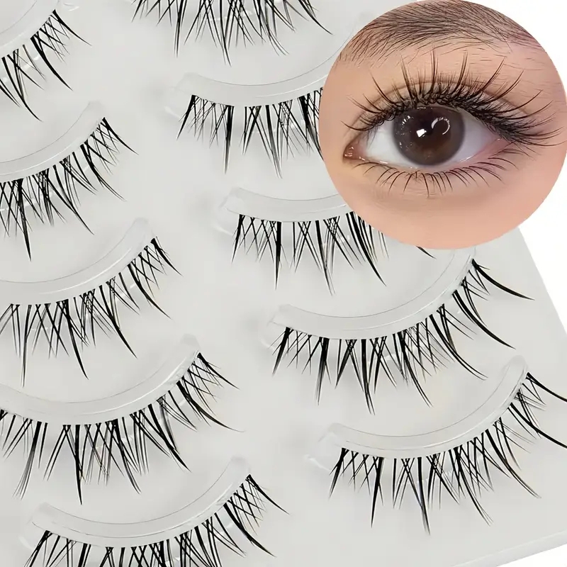 5 Pairs Transparent Stem Wavy  - Beauty Makeup Look 评论和价格