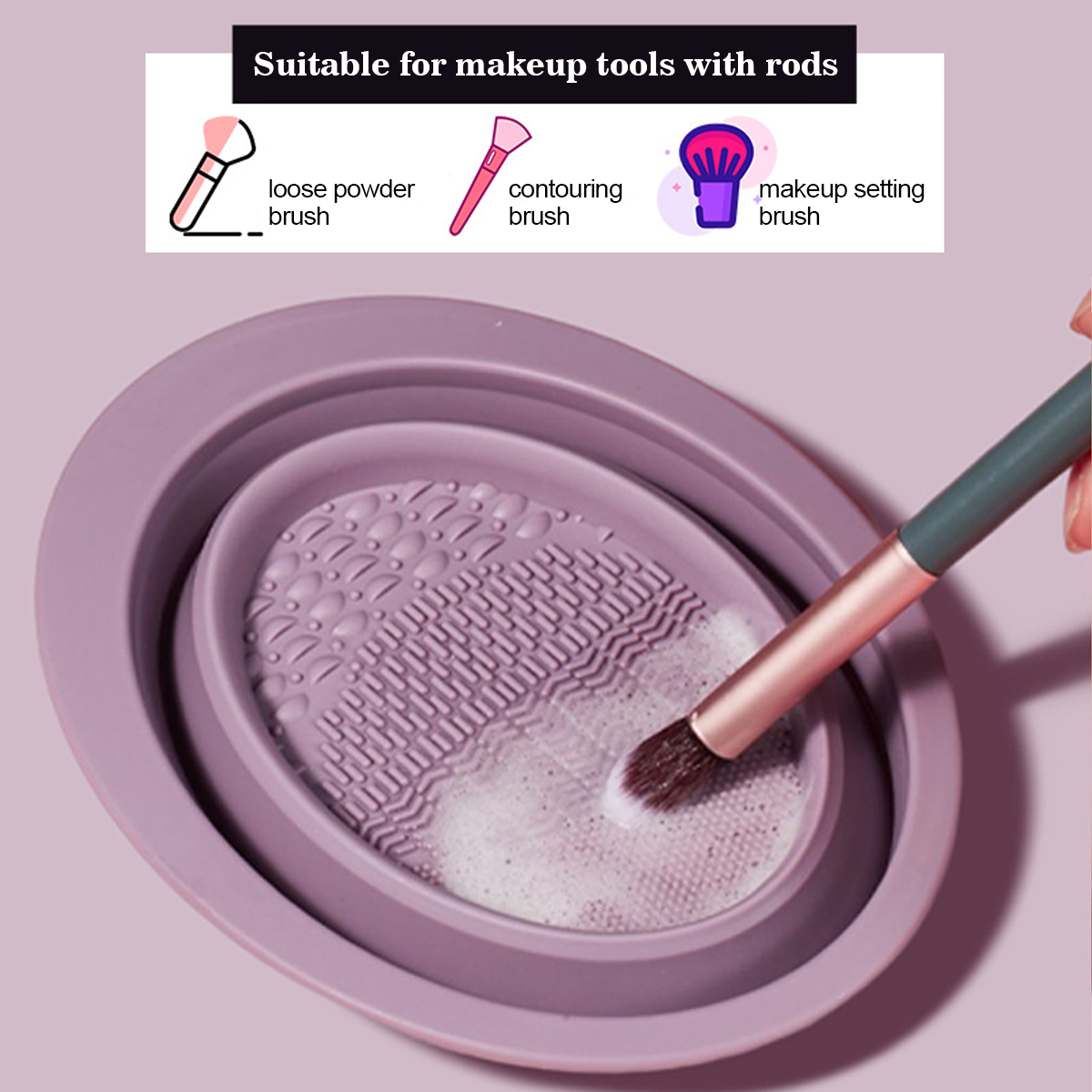 Silicone Makeup Brush Cleaning - Beauty Makeup Brushes 评论和价格