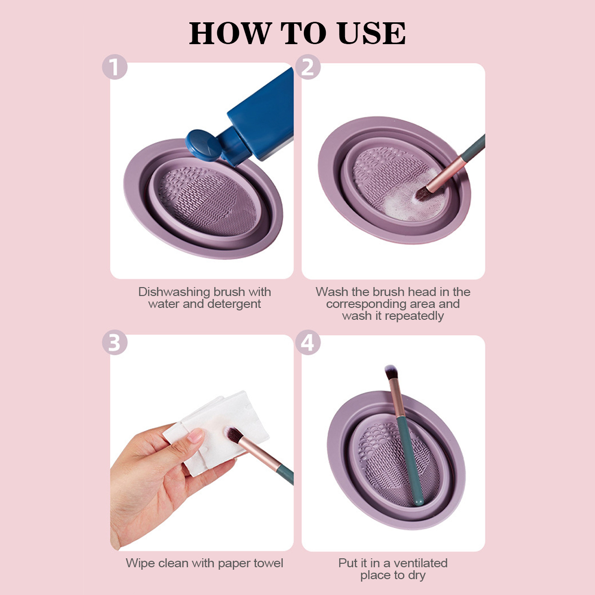 Silicone Makeup Brush Cleaning - Beauty Makeup Brushes 评论和价格