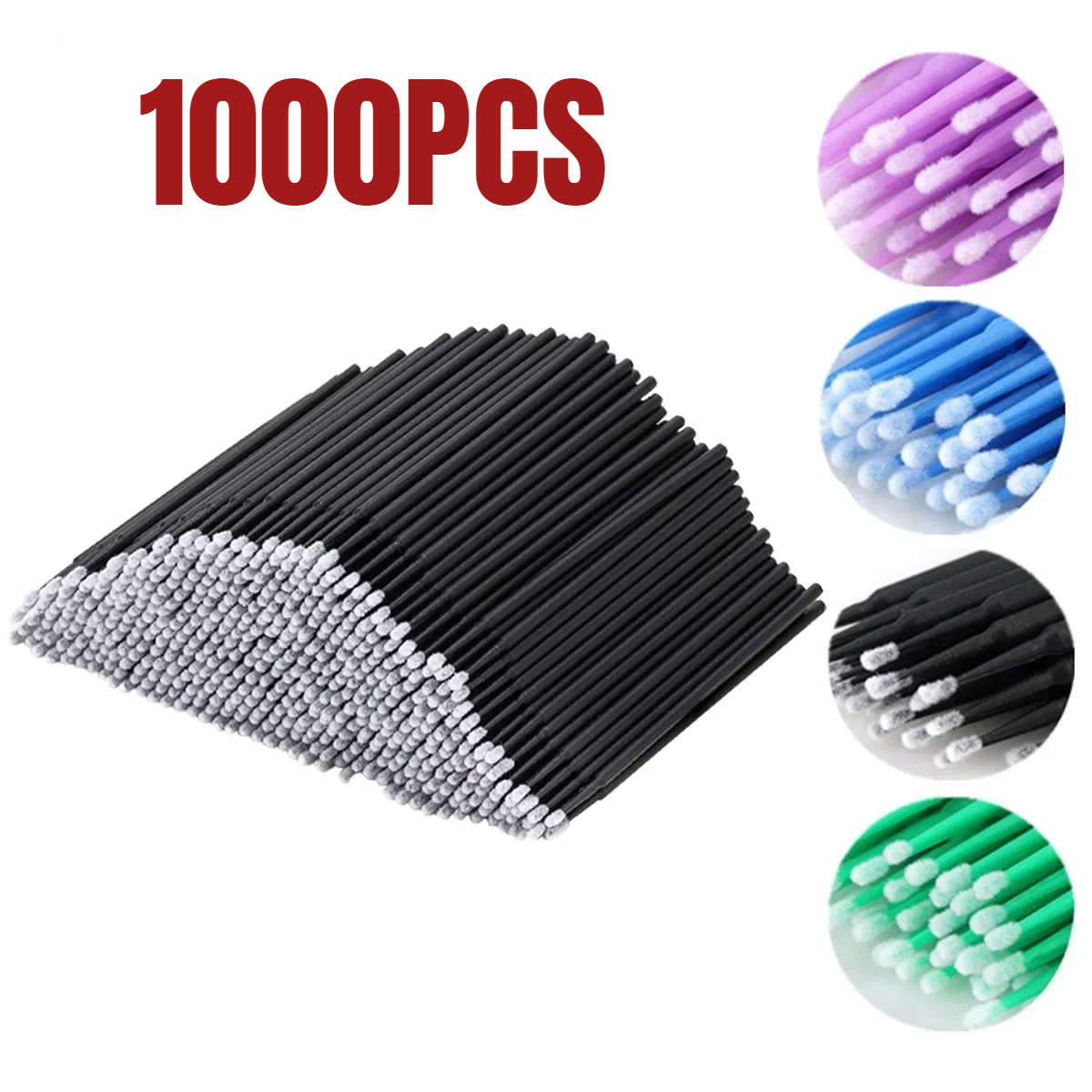 1000/500PCS Eyelash Cleaning B - Beauty Makeup Products 评论和价格