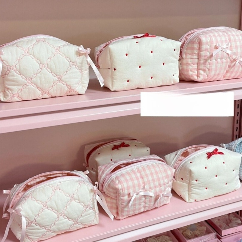 New Quilted Ins Makeup Bag Han - Beauty Makeup Edit 评论和价格