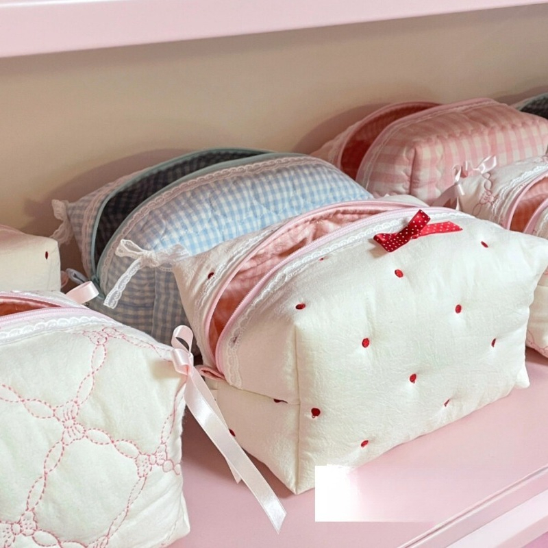 New Quilted Ins Makeup Bag Han - Beauty Makeup Edit 评论和价格