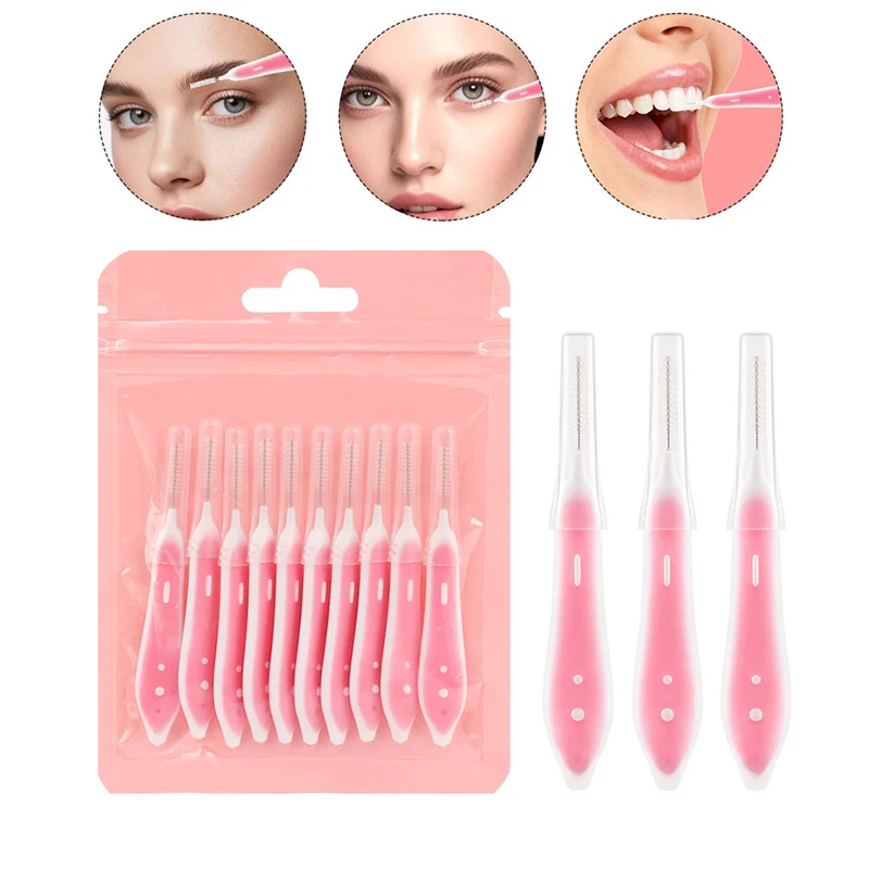 10 Pcs Eyebrow Brushes Mini Br - Eyelash Extension 评论和价格