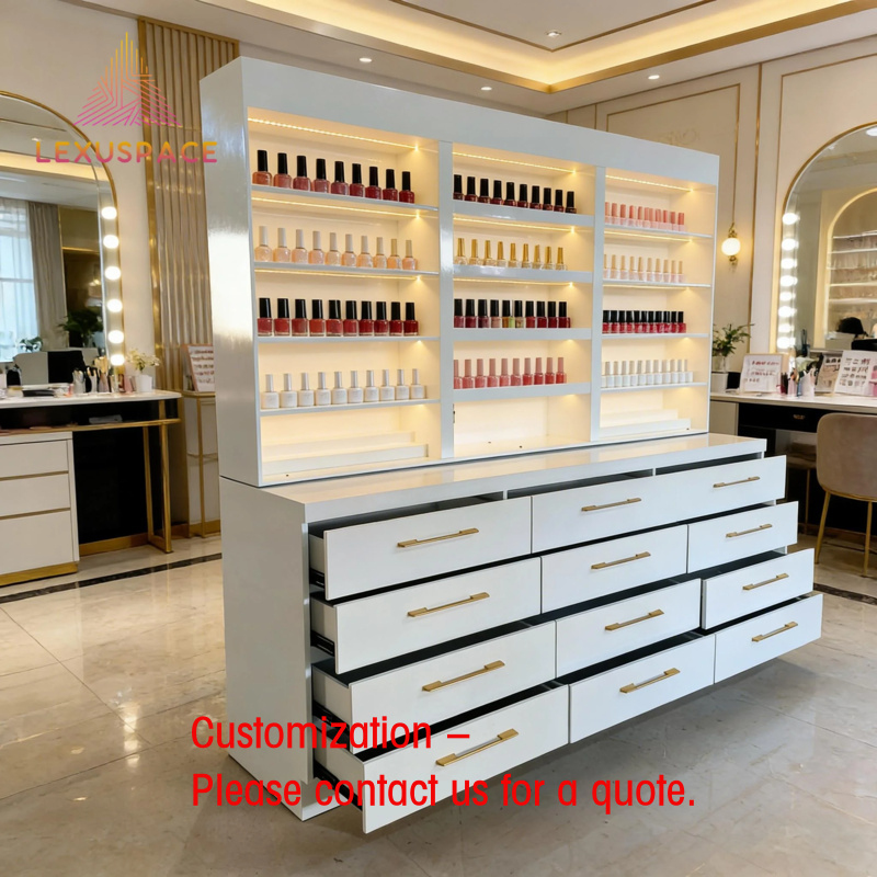 custom.Wood Shelf Display Rack - Beauty Makeup Store 评论和价格