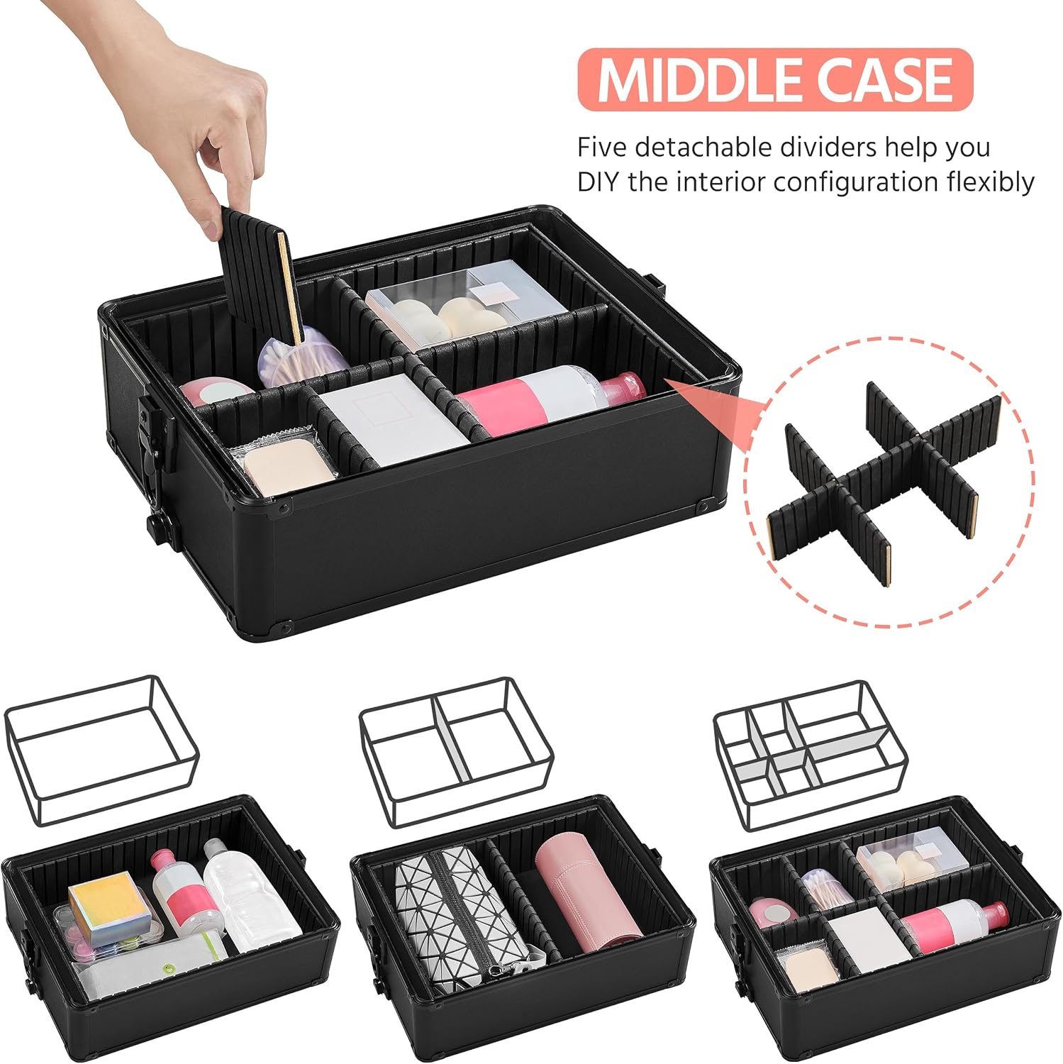 Rolling Makeup Train Case, Cos - Beauty For Makeup 评论和价格