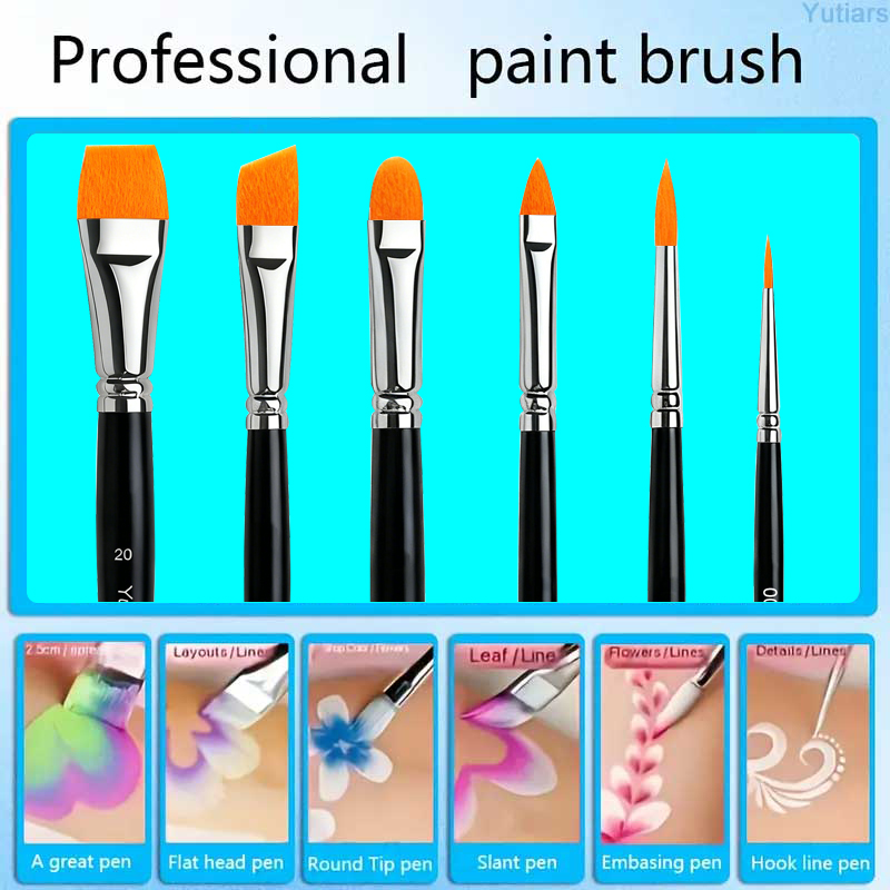 6 Pcs Face Painting Brush Kit  - Beauty Makeup Store 评论和价格